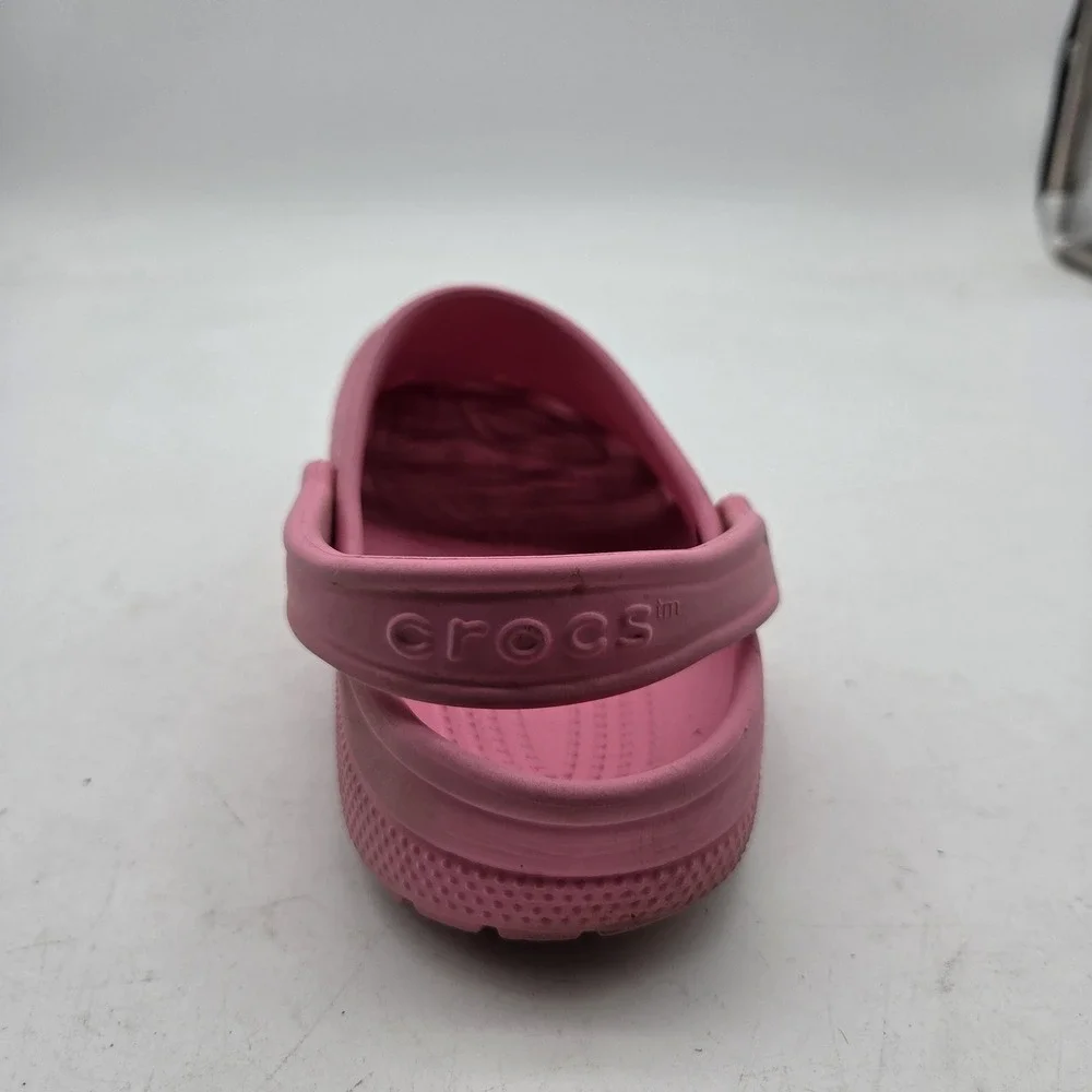 Crocs Shoes Kids Size 7 Pink Classic Clog Slip On Sandals Casual Rubber